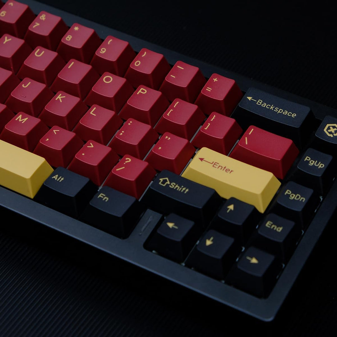 175 Tasten Double Shot PBT Keycaps Cherry Profil Red Samurai Tastenkappen für Cherry Mx Switches ISO