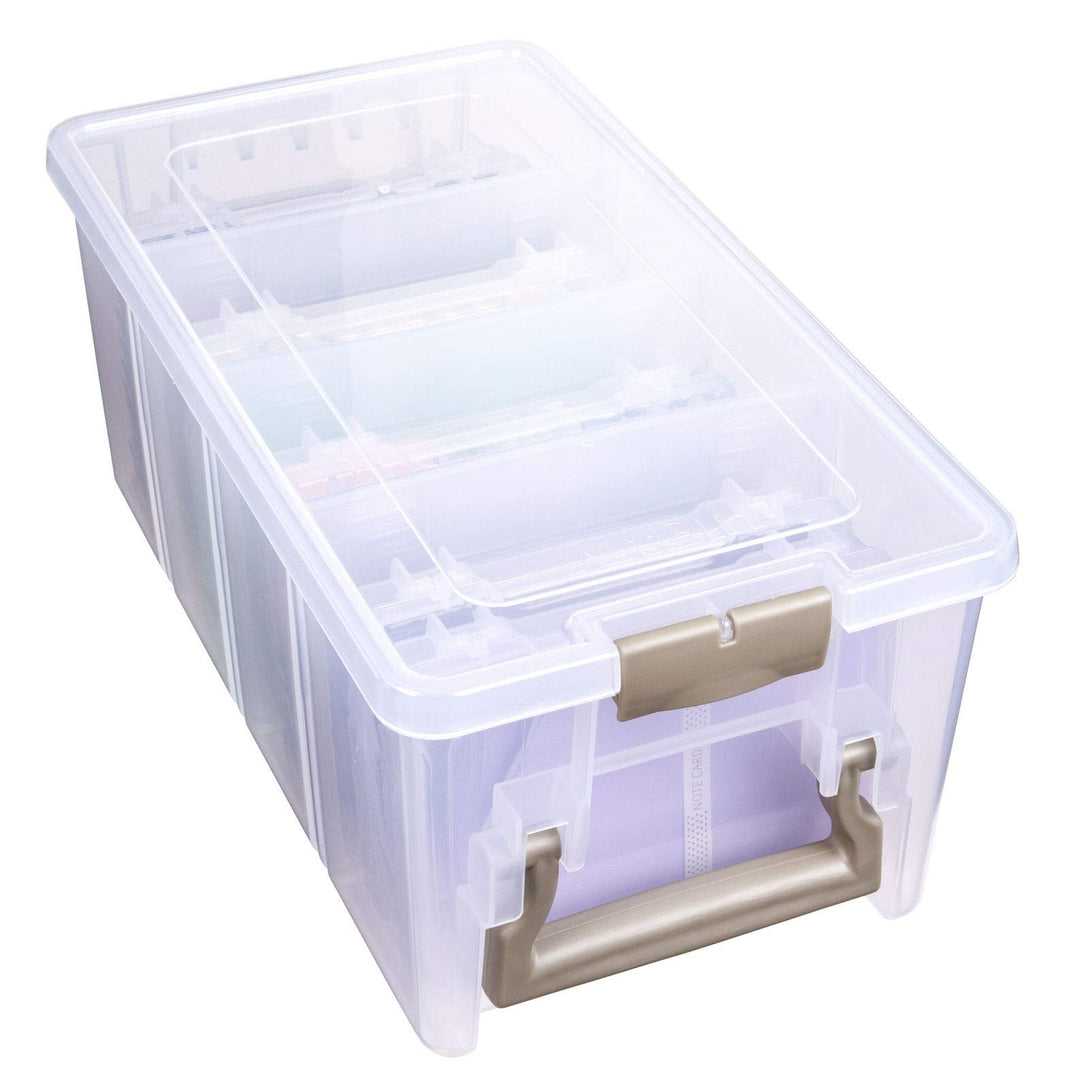 ArtBin Semi Satchel Foto- und Bastelorganizer Set, grosse Box mit [8] Kunststoff-Aufbewahrungsboxen