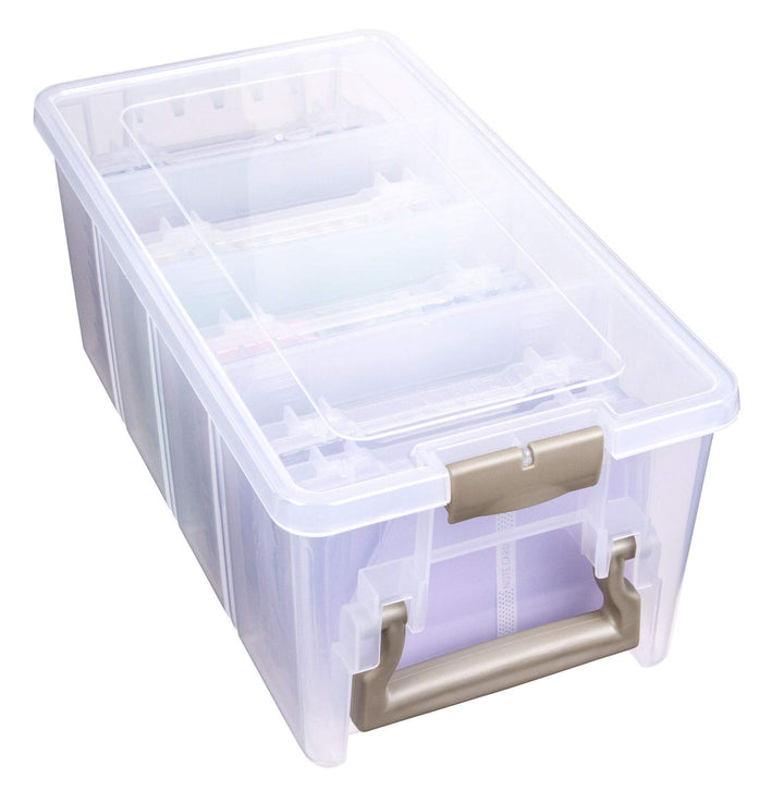 ArtBin Semi Satchel Foto- und Bastelorganizer Set, grosse Box mit [8] Kunststoff-Aufbewahrungsboxen