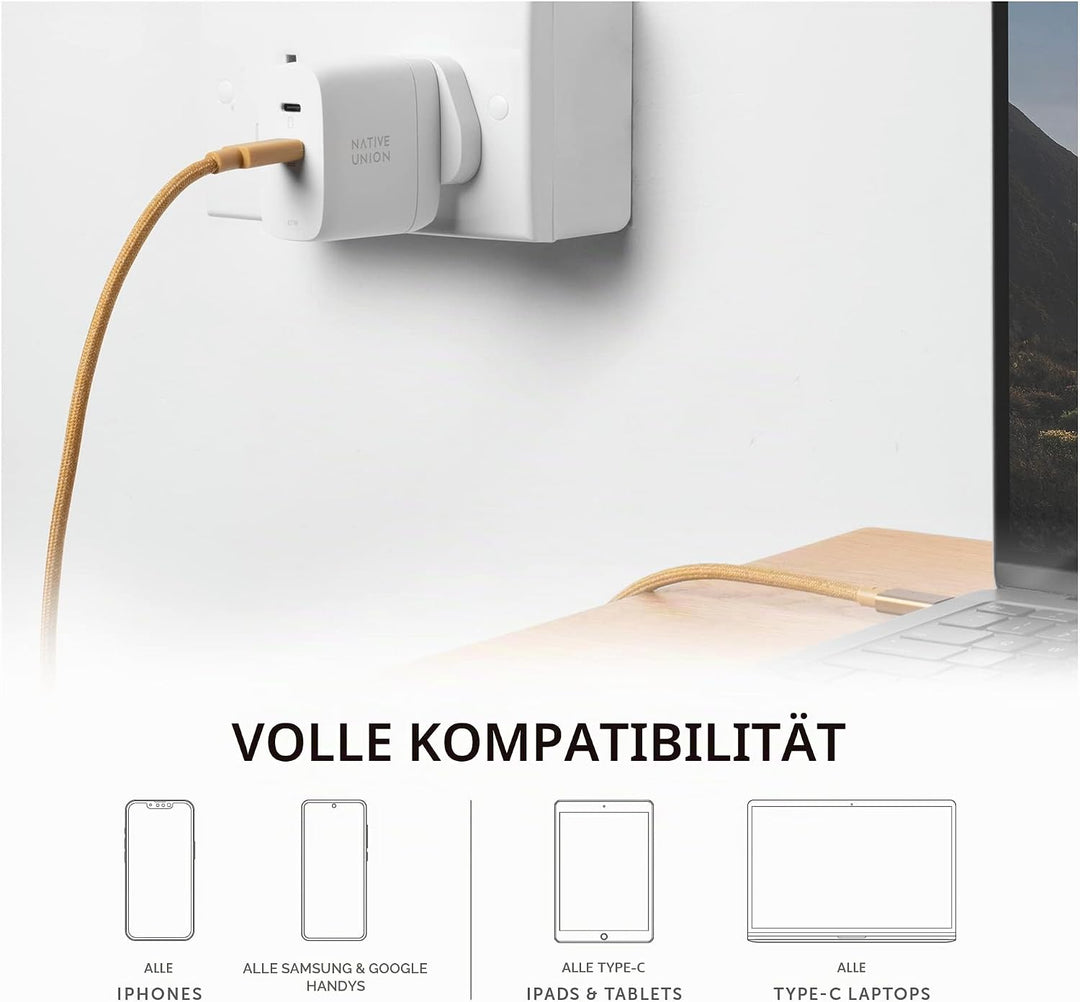Native Union Schnelles GaN-Ladegerät PD 67W – Ultra-Kompaktes Power Delivery-fähiges USB-C-Ladegerät