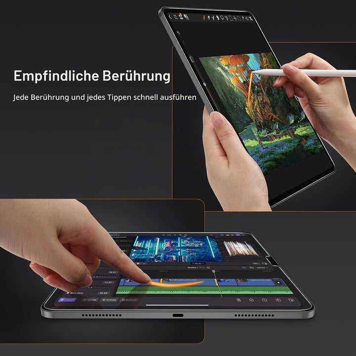 SPARIN 2 Stück Panzer Schutz Glas für iPad Pro 13 Zoll M4 (2024) Schutzfolie, Auto-Installation, Dis
