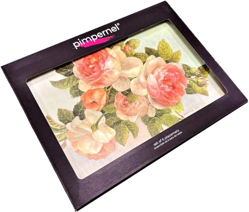 Pimernel 6 Medium Placemats-Antique Roses- Antique Roses-6 Medium Placemats-30,5 x 23,0