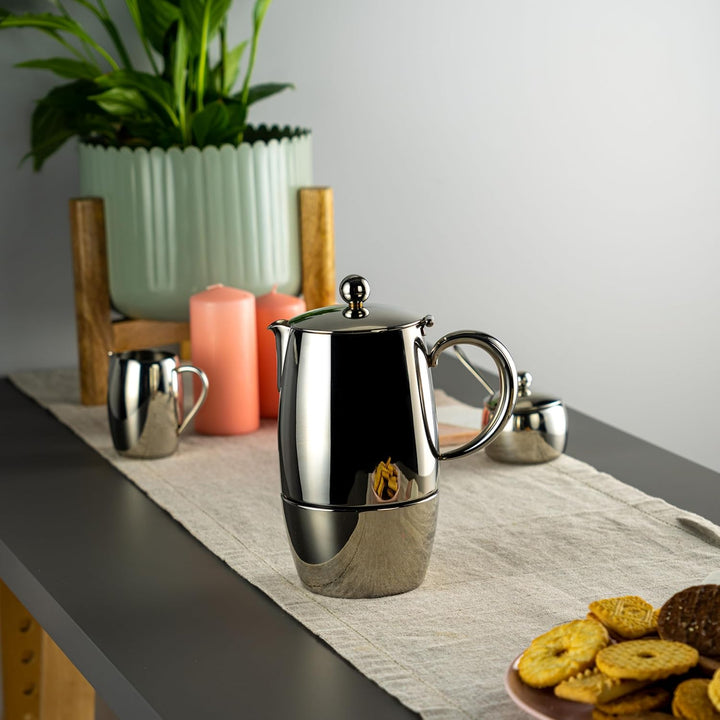 Café Stål BEC-06M Bellux Espresso Kaffeekocher aus 18/10 Edelstahl – 6 Mokkatassen, 280 ML 280ML, 28