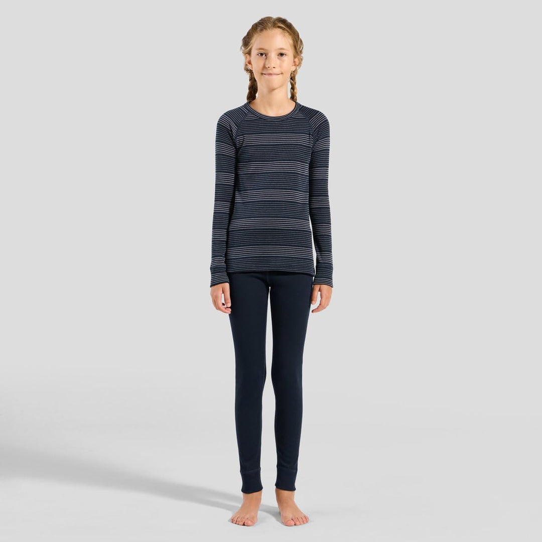 Odlo Thermounterwäsche Kinder Active Warm I Winterleggings und Langarm Thermoshirt Mädchen Jungen I