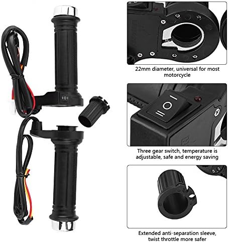 1 Paar Motorradgriffe Universal Elektrisch beheizt Motorrad Griffe Griffe 22mm (7/8")