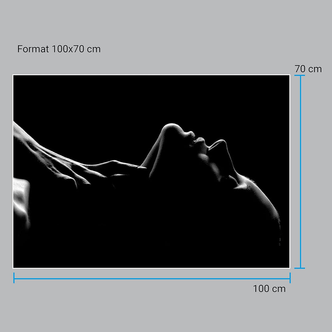 wandmotiv24 Poster als Wanddeko, Grösse 100x70cm, sinnliches Foto, Gesicht, Körper, Frau, Model, Sex