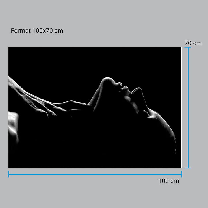 wandmotiv24 Poster als Wanddeko, Grösse 100x70cm, sinnliches Foto, Gesicht, Körper, Frau, Model, Sex