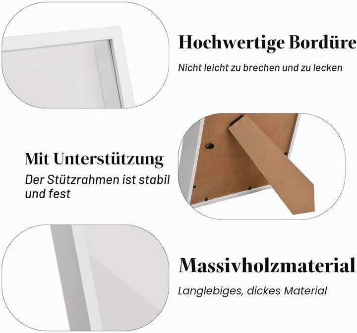 3D Bilderrahmen zum Befüllen, 3D Tief Objektrahmen A4, Schattenbox Vitrine Rahmen mit Transparente A