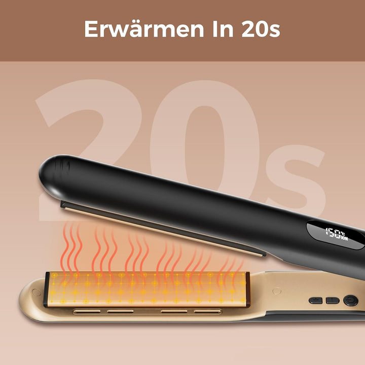 Glätteisen Haarglätter Reise Locken Glätten Ionische 120-230℃ | 5 Einstellbare Temperatureinstellung