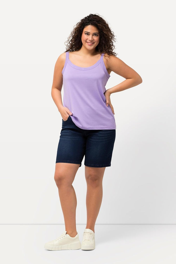 Ulla Popken Damen Freizeithose 47W / 32L Blau, 47W / 32L Blau