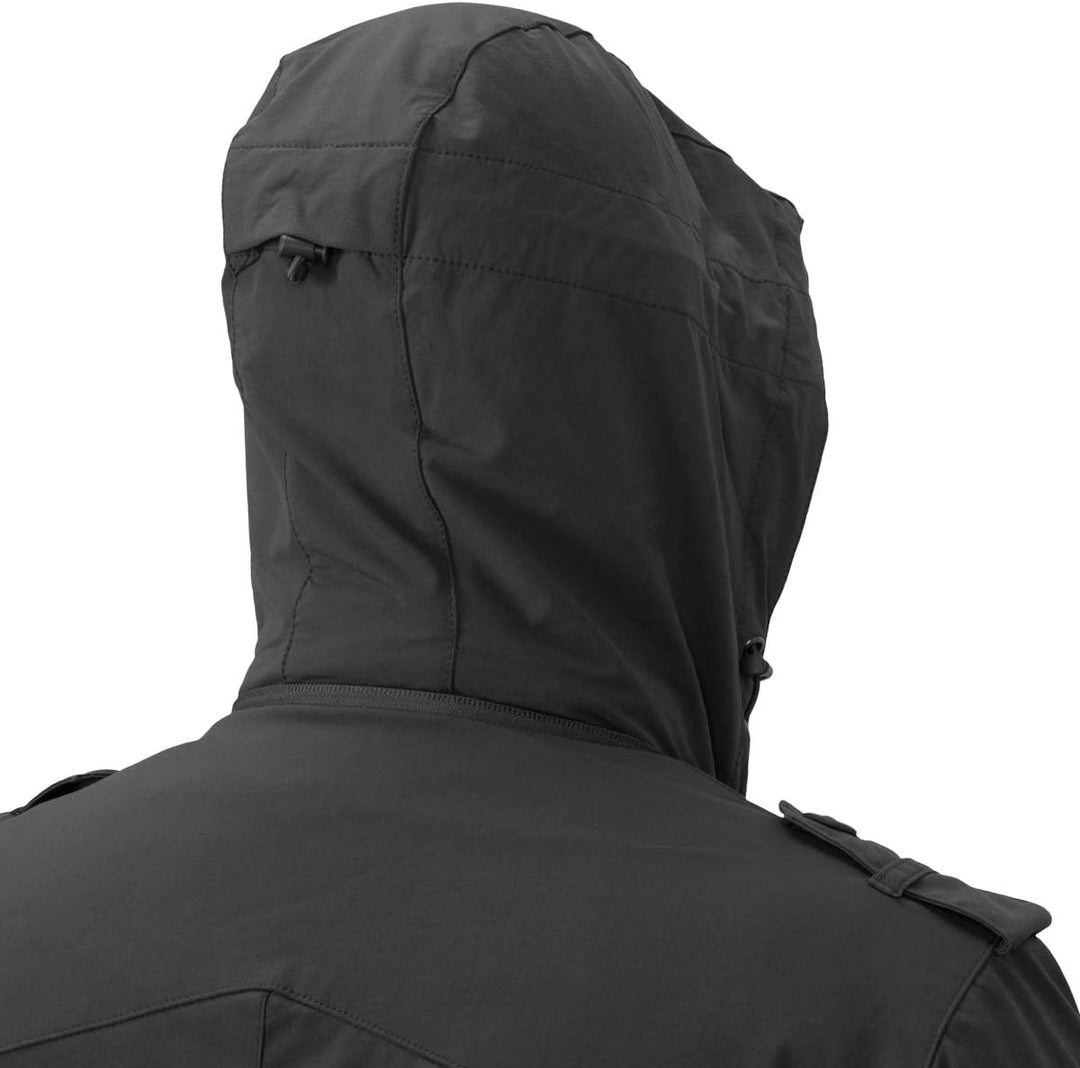 Helikon-Tex Jacke Herren M65 Covert - Taktische Feldjacke mit Versteckte Kapuze & DuraCanvas - Windd