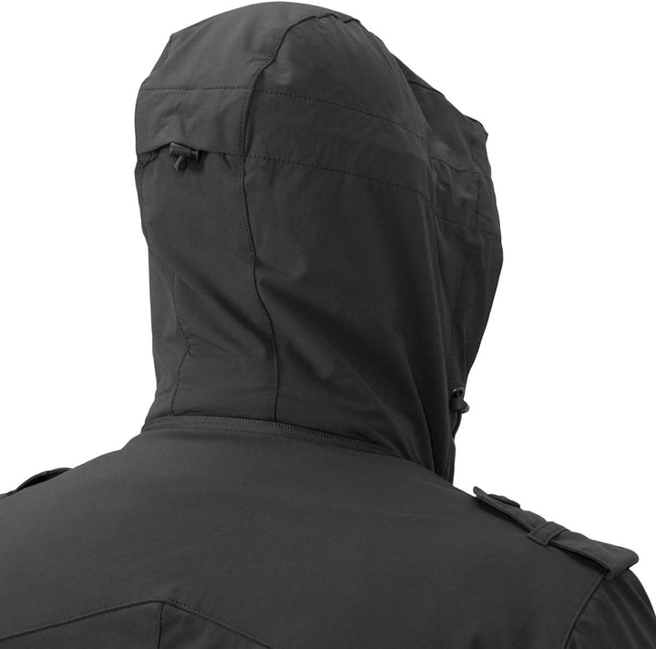 Helikon-Tex Jacke Herren M65 Covert - Taktische Feldjacke mit Versteckte Kapuze & DuraCanvas - Windd