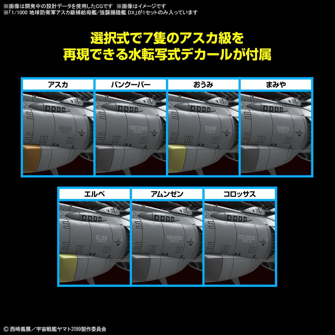 BANDAI HOBBY Space Battleship Yamato - 1/1000 EFCF Asuka Class Fast Combat Support Tender/Amphibious