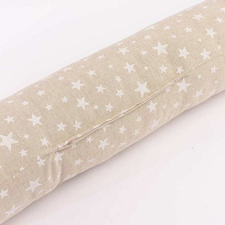 SCHÖNER LEBEN. Zugluftstopper Basic Star Sterne im Leinenlook Natur weiss div Grössen, Auswahl:130cm