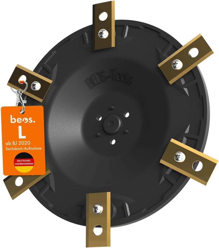 BEOS® Premium Mähroboter Tuning-Messerteller für 6X Klingen - glasfaserverstärkte Messerscheibe - Ra