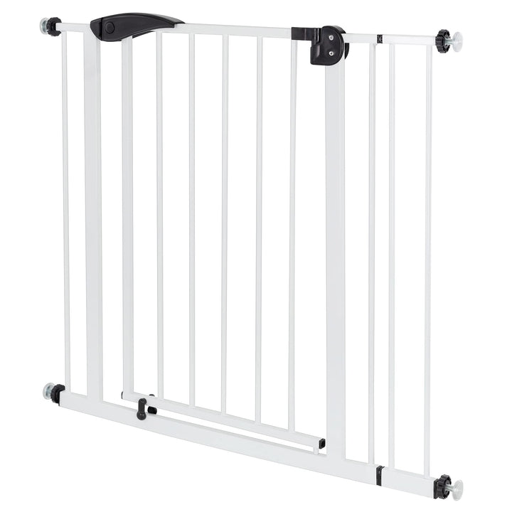 ECD Germany Türschutzgitter für Kinder, Hunde und Katzen, 85-95cm inkl. 10cm Verlängerung, ohne Bohr