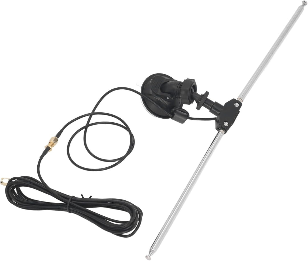SDR-Empfängerantennen-Set, 60 cm RG174-Kabel, SMA-Stecker, Teleskop-Dipol für VHF UHF, Saugnapf-Mont