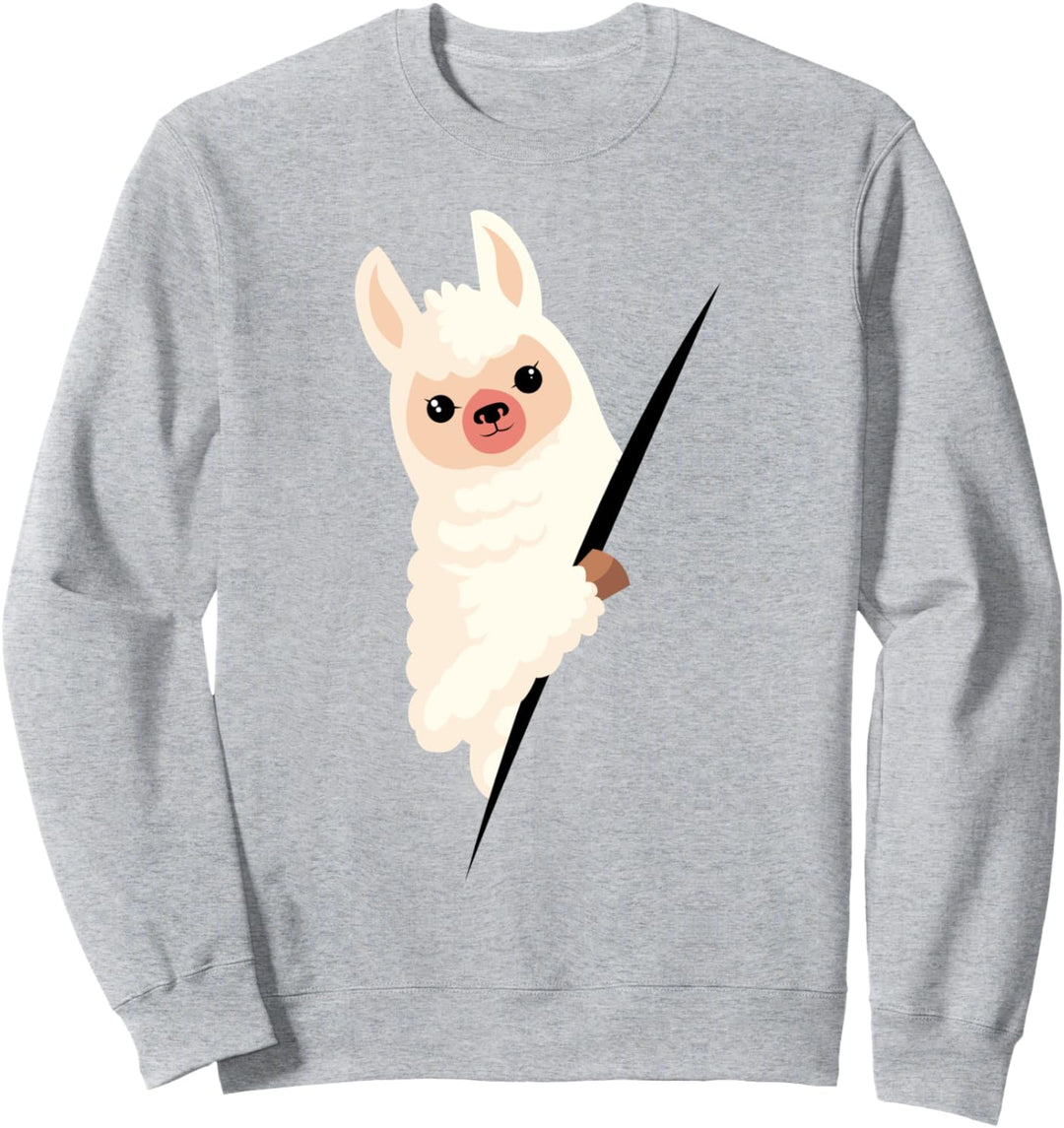 Alpaka Lama Kinder Damen Mädchen Jungen Alpakas Sweatshirt