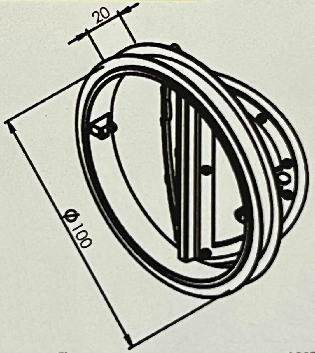 Rückstauklappe Rückschlagklappe doppelt für Abluftrohre LUFTDICHT mit Silikonmembrane und Magnetvers