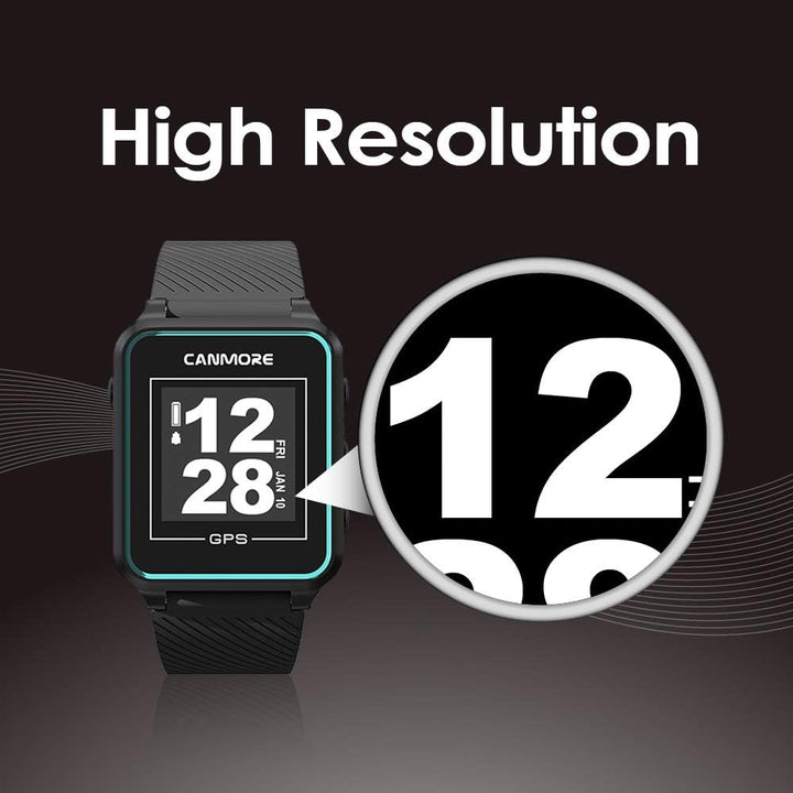 Canmore TW353 Golf-GPS-Uhr, kontrastreiches LCD-Display, leichtes Golfzubehör, Türkis/Schwarz, Türki