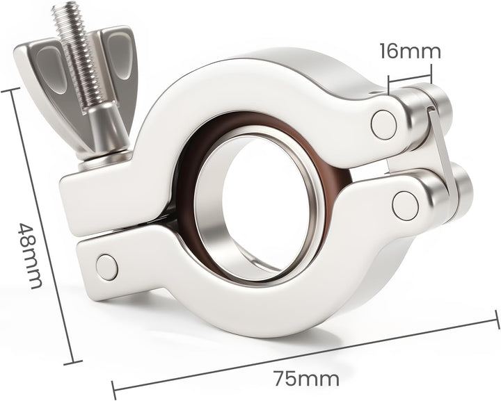 EASTVAC 2 Stück KF25 Edelstahl 304 Klemme mit Edelstahl 304 Zentrierring KF25 mit Schnellspannern un