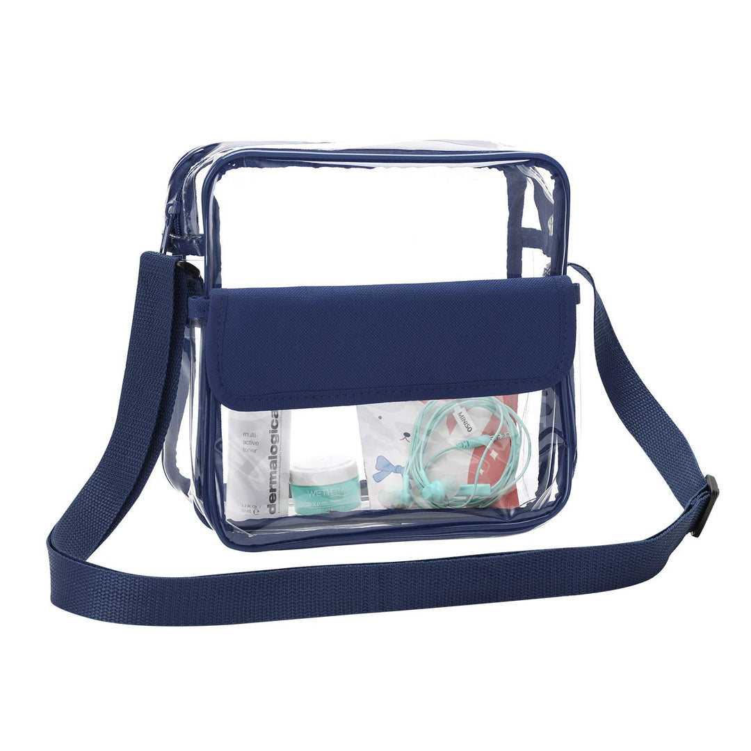 QKURT Klare Brieftasche mit verstellbarem Gurt, Concert Stadium Approved Clear Bag Transparent Purse