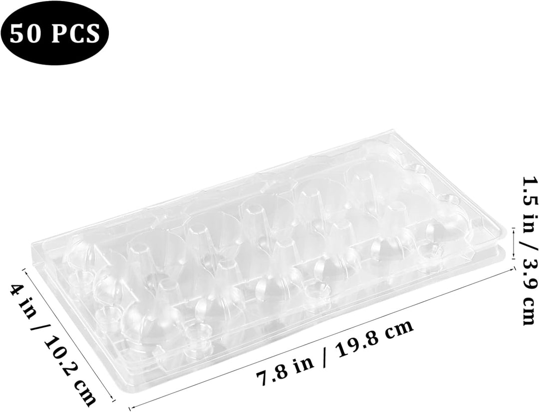HEMOTON 50 Stücke 18 Gitter Wachtelei Aufbewahrungsbox Transparent Ei Spender Halter Fall Kühlschran