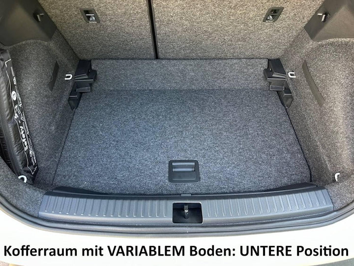 AZUGA Premium Gummi Kofferraumwanne Kofferraummatte rutschhemmend passend für Seat Arona ab 2017 (Va