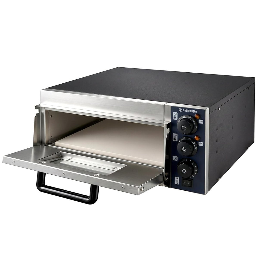 Pizzaofen 35 cm I Elektrischer Pizzaofen mit Keramikboden I Pizza Maker für 1 Pizza Ø 35 cm I Pizza