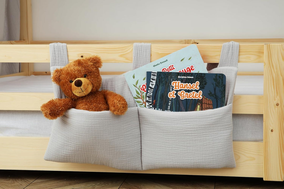 Hausbett Himmel - 100% Baumwolle Betthimmel Hausbett aus Musselin - Bett Vorhang Kinderbett - Himmel
