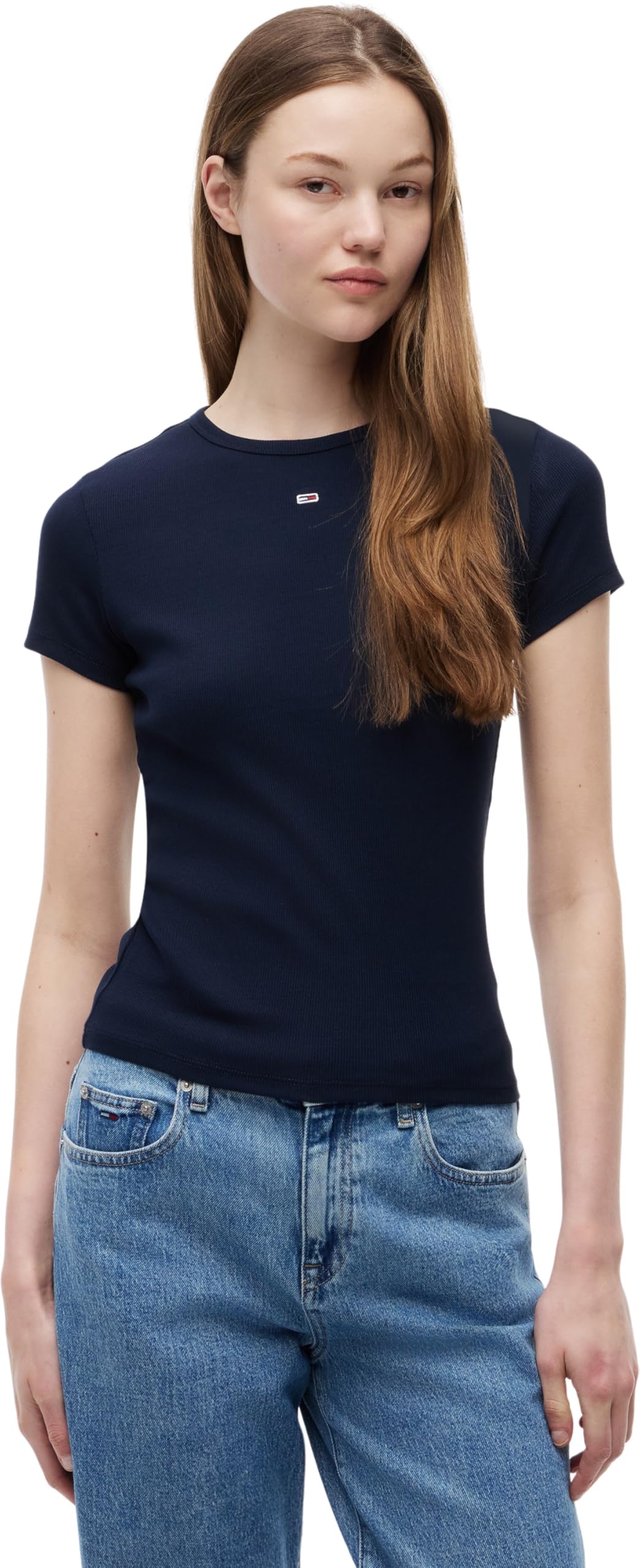 Tommy Jeans Damen Langarmhemd XXS Blau, XXS Blau
