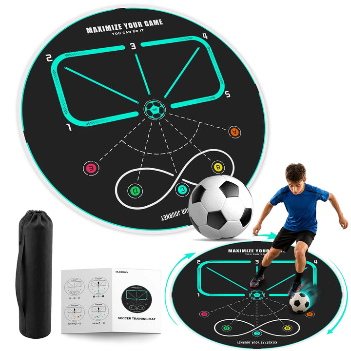 360 Fussballtrainingsmatte, Rutschfeste und Geräuscharme Fussballtrainingsgeräte, Fussball-Trainings