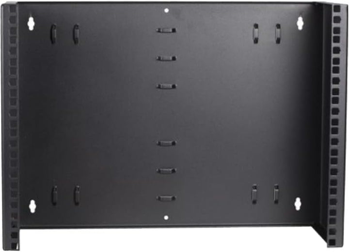 8 HE - 19 Zoll Montagerahmen für Wandbefestigungen ohne Schaniere - 180mm Tief - Schwarz 180 mm tief