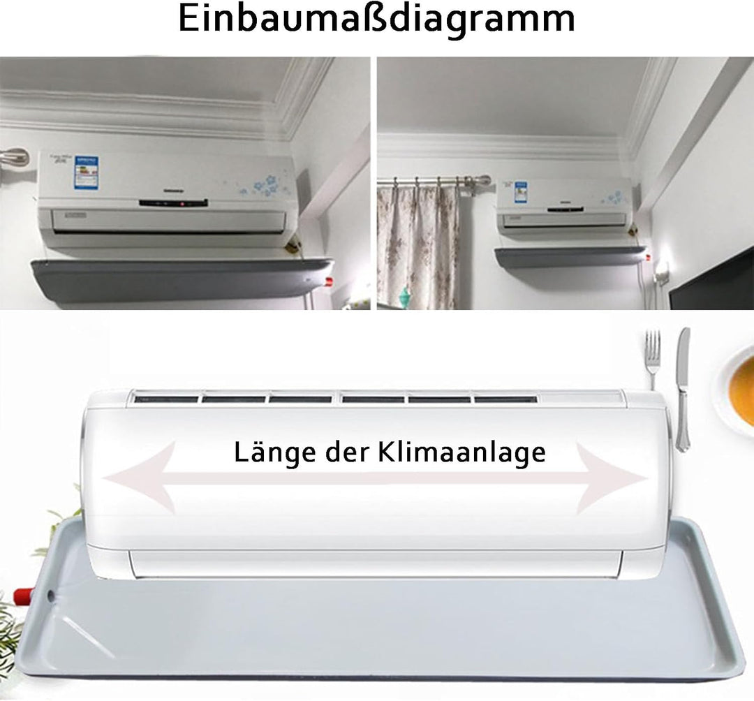 Auffangwanne mit Ablauf 27.9×9.44in, Innen und Aussengeräte Klimaanlage kondensatablaufwanne für HVA