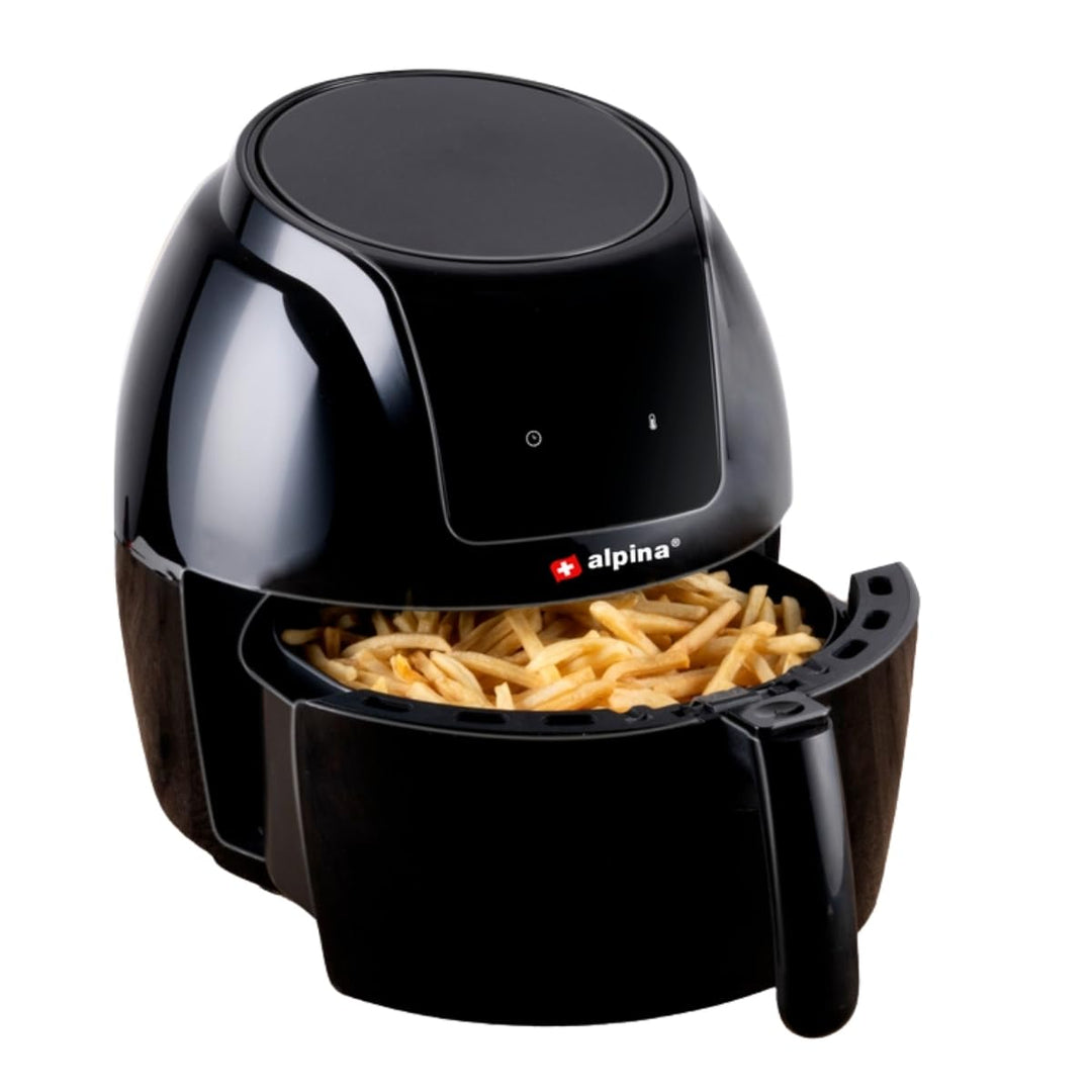 alpina Heissluftfritteuse - 5 Liter - 230V - Airfryer - Digitaler Touchscreen - Huhn, Gemüse, Brot,