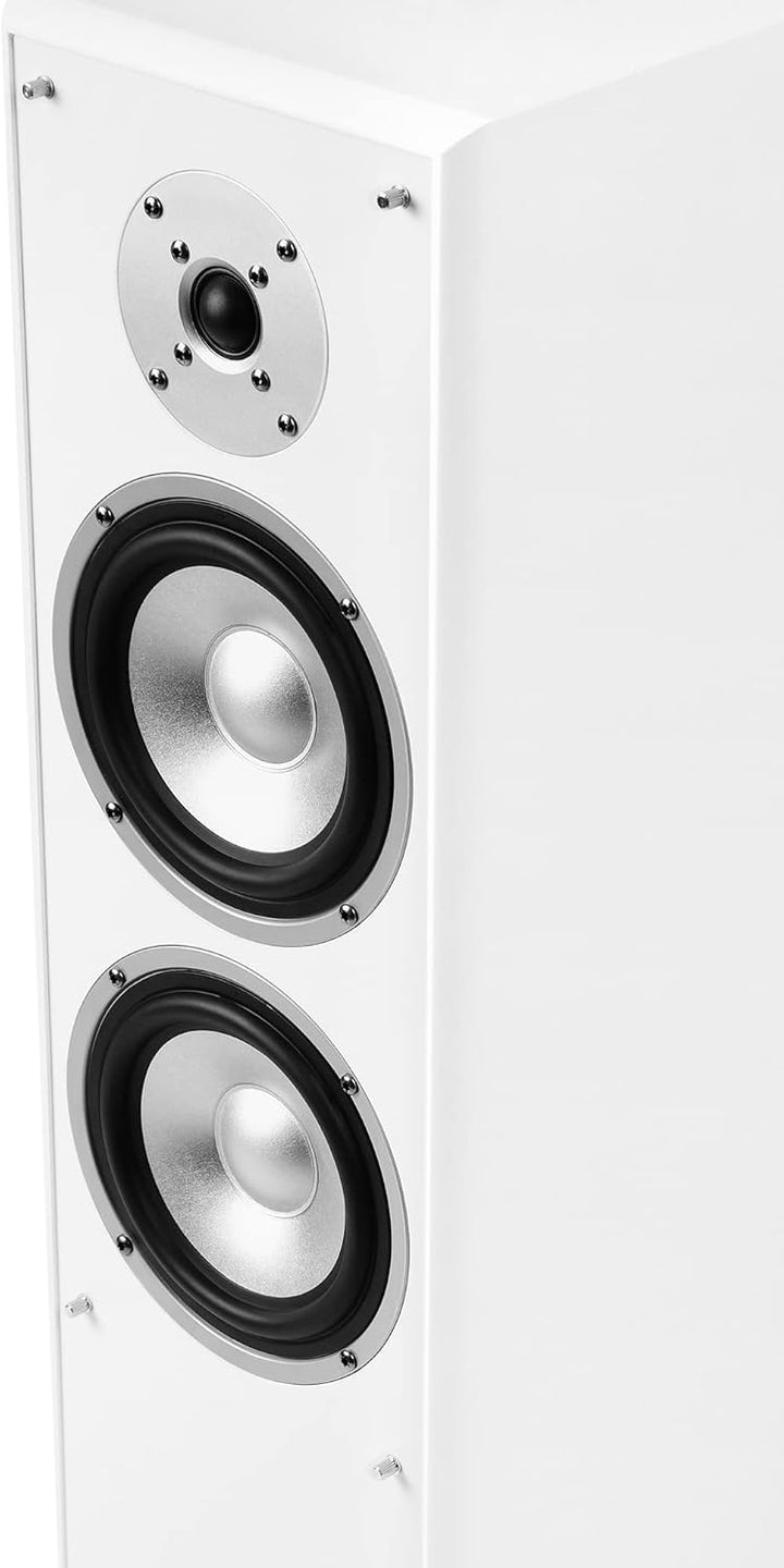 mohr 1 Paar Standlautsprecher SL10, Weiss Lautsprecherboxen, HiFi Klang zum günstigen Preis, weiss