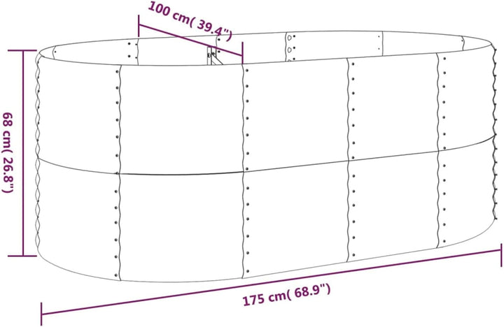 Tidyard Pflanzkübel Hochbeet Gemüsebeet Pflanzbeet Frühbeet Garten Pflanzkasten Metall Pflanzbeet Bl