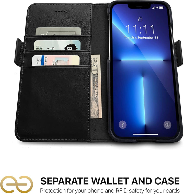 Dreem Fibonacci iPhone 13 Pro Max Brieftaschen-Etui / 2-in-1 stossfestes Etui und abnehmbares Folio