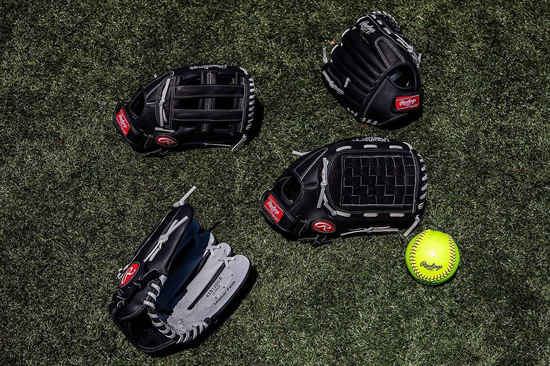 Rawlings RSB Erwachsene Slowpitch Softball Glove Serie Rechte Hand Wurf 33 cm – Korbgeflecht schwarz