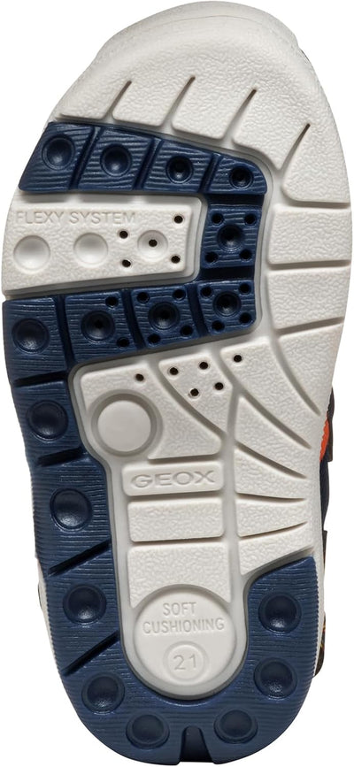 Geox Baby-Jungen Multy Boy B Sandalen, Navy Orange