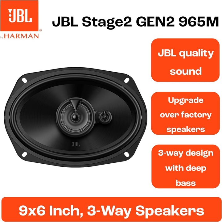 JBL Stage2 GEN2 965M 3-Wege Lautsprecher Auto Oval 152x229mm (6x9 Zoll): von Harman Kardon Car HiFi