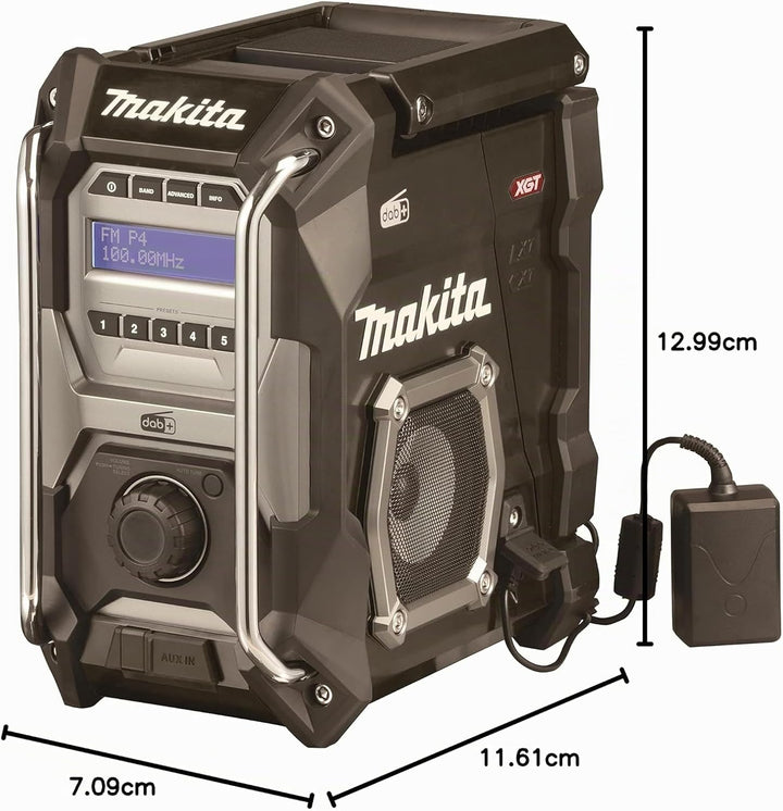 Makita MR003GZ01 Baustellen-Radio, 12 V, max. 40 V Li-Ionen-Akku, CXT/LXT/XGT DAB/DAB+, Akku und Lad