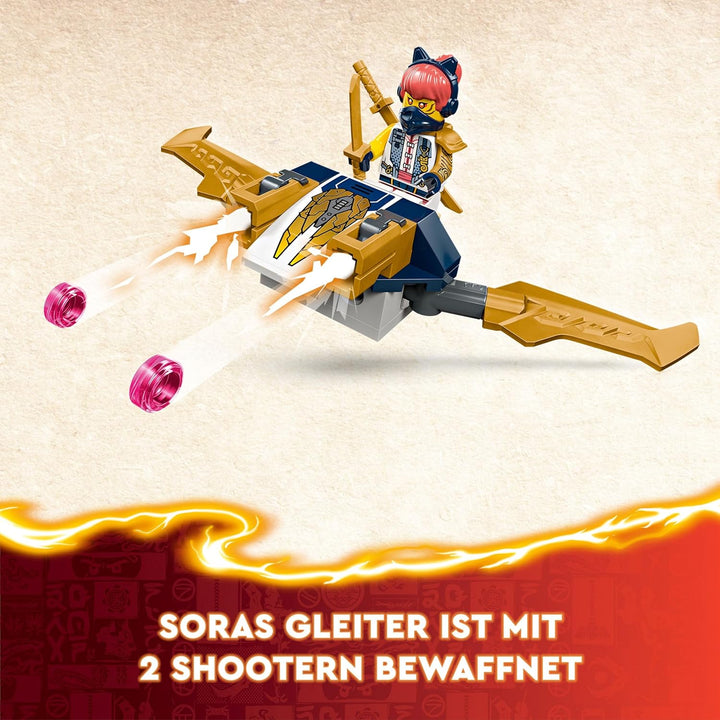 LEGO NINJAGO Kombi-Raupe des Ninja-Teams, 4-in-1-Set mit Gleiter, Rennauto und 2 Motorrädern und 6 M