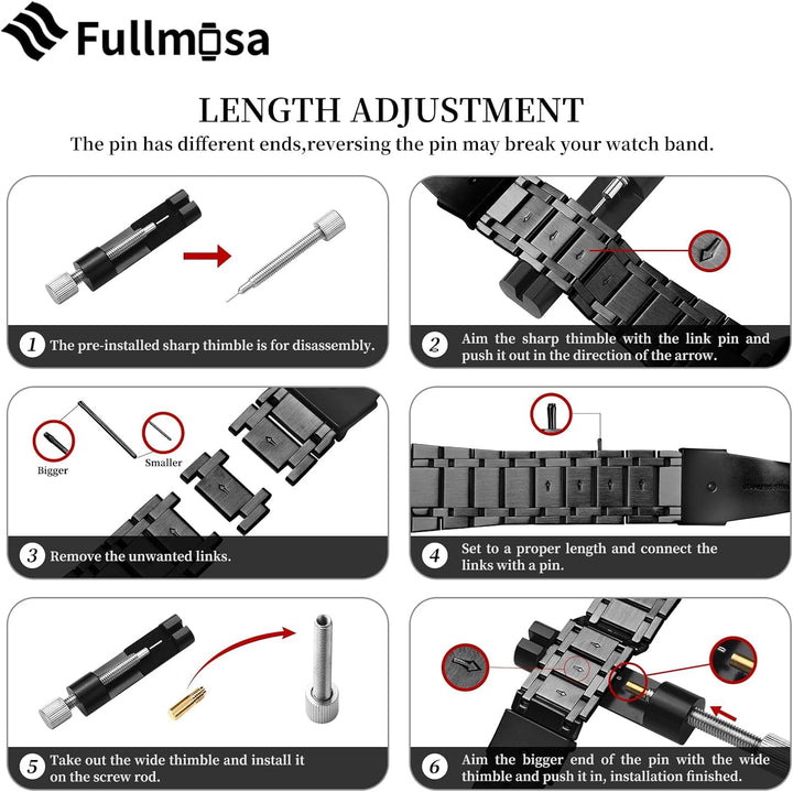 Fullmosa Kompatibel mit Apple Watch Armband 49mm Series Ultra2/Ultra, Edelstahl Apple Watch Ersatzar
