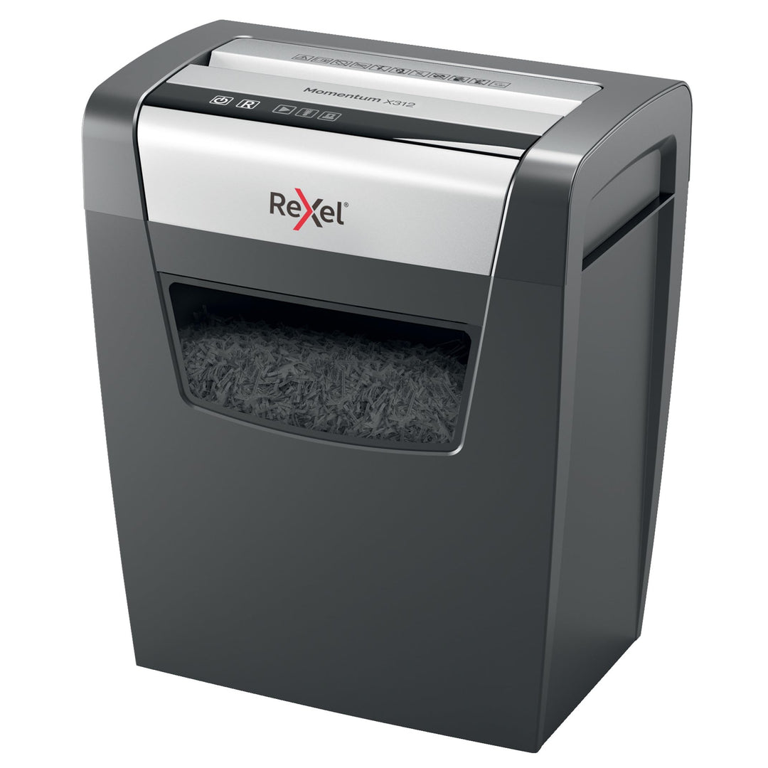Rexel Aktenvernichter Momentum X312, Partikelschnitt, 13-12 Blatt A4 (70-80 g/m²) Kapazität, Sicherh