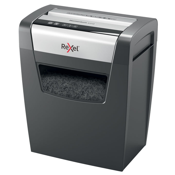 Rexel Aktenvernichter Momentum X312, Partikelschnitt, 13-12 Blatt A4 (70-80 g/m²) Kapazität, Sicherh