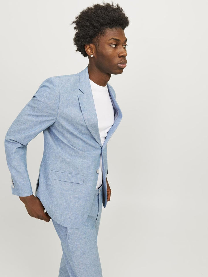 JACK & JONES Herren Jprriviera Linen Blazer Slim Fit Sn Slim Fit Blazer 48 Troposphere/Fit:slim Fit,