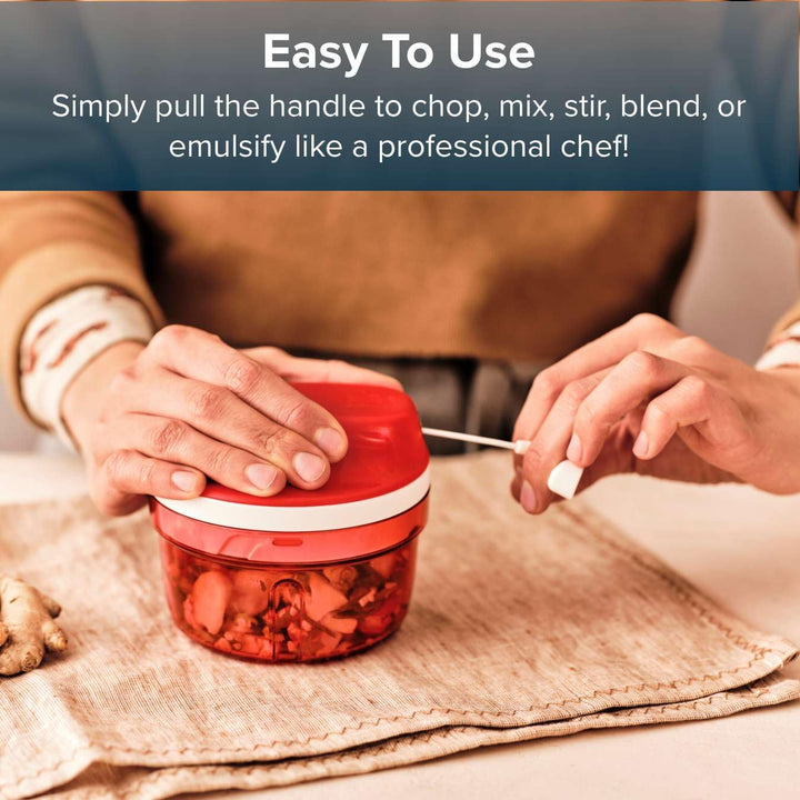 Tupperware SuperSonic Zerkleinerer Mini, 300 ml Fassungsvermögen, manuelle Küchenmaschine – Küchenhe