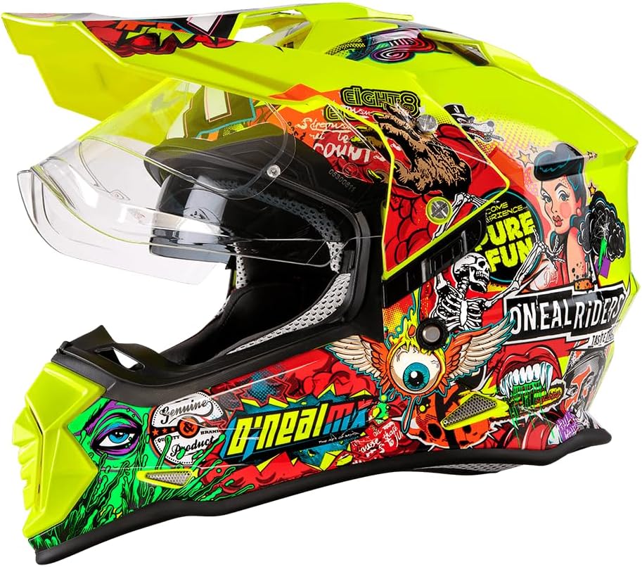 O'NEAL | Motorradhelm | Enduro | ABS Aussenschale, mit Visier & integrierter Sonnenblende, | Sierra