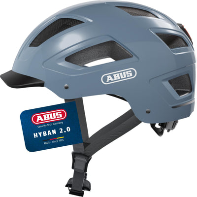 ABUS Stadthelm Hyban 2.0 - Fahrradhelm mit Rücklicht, ABS-Hartschale, guter Passform - für Damen und